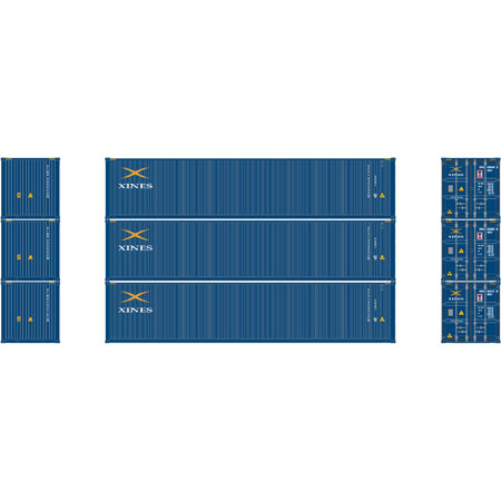 Athearn 27162 HO Xines 40' Low-Cube Container (Pack of 3)