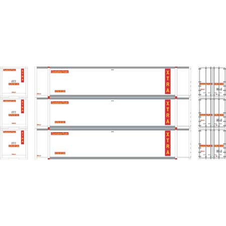 Athearn 27699 HO XTRA RTR 48' Container #2 (Pack of 3)