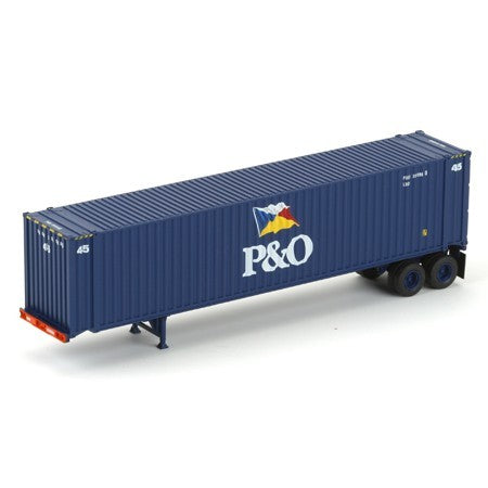 Athearn 27759 HO P&O 45' Chassis w/Container #1
