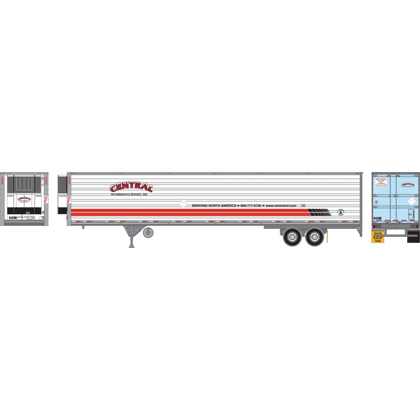 Athearn 28469 HO Central 53' Reefer Trailer #3