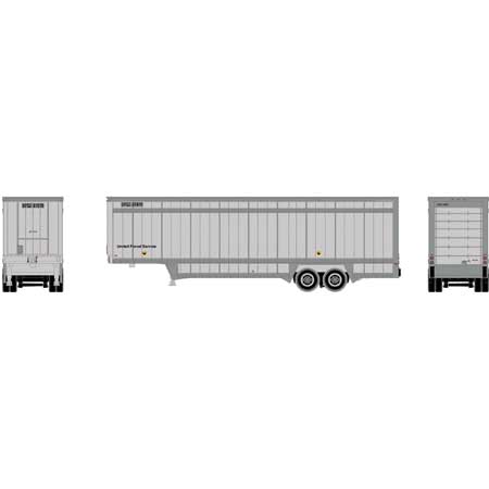 Athearn 30110 N UPS/No Logo 40' Drop Sill Parcel Trailer #87970