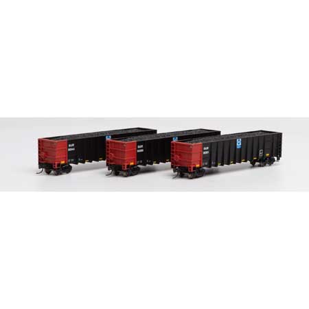 Athearn 3834 N DJJX Thrall High Side Gondola with Load #2 (Pack of 3)