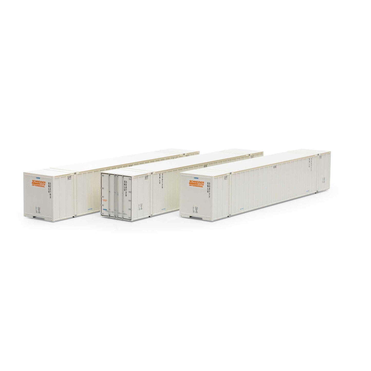 Athearn 40128 HO Schneider 53' Stoughton Containers #1 (Set of 3)