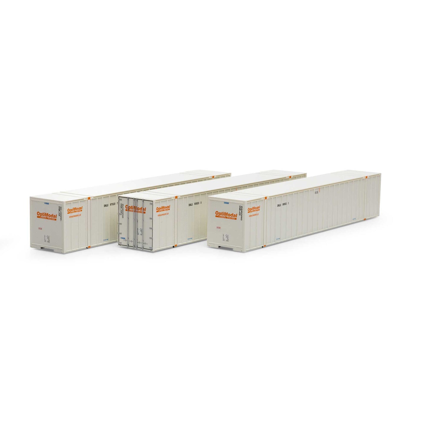 Athearn 40130 HO Optimodal 53' Stoughton Containers #1 (Set of 3)