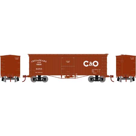 Athearn 5181 N Chesapeake & Ohio 36' Old Time Wood Boxcar #6355