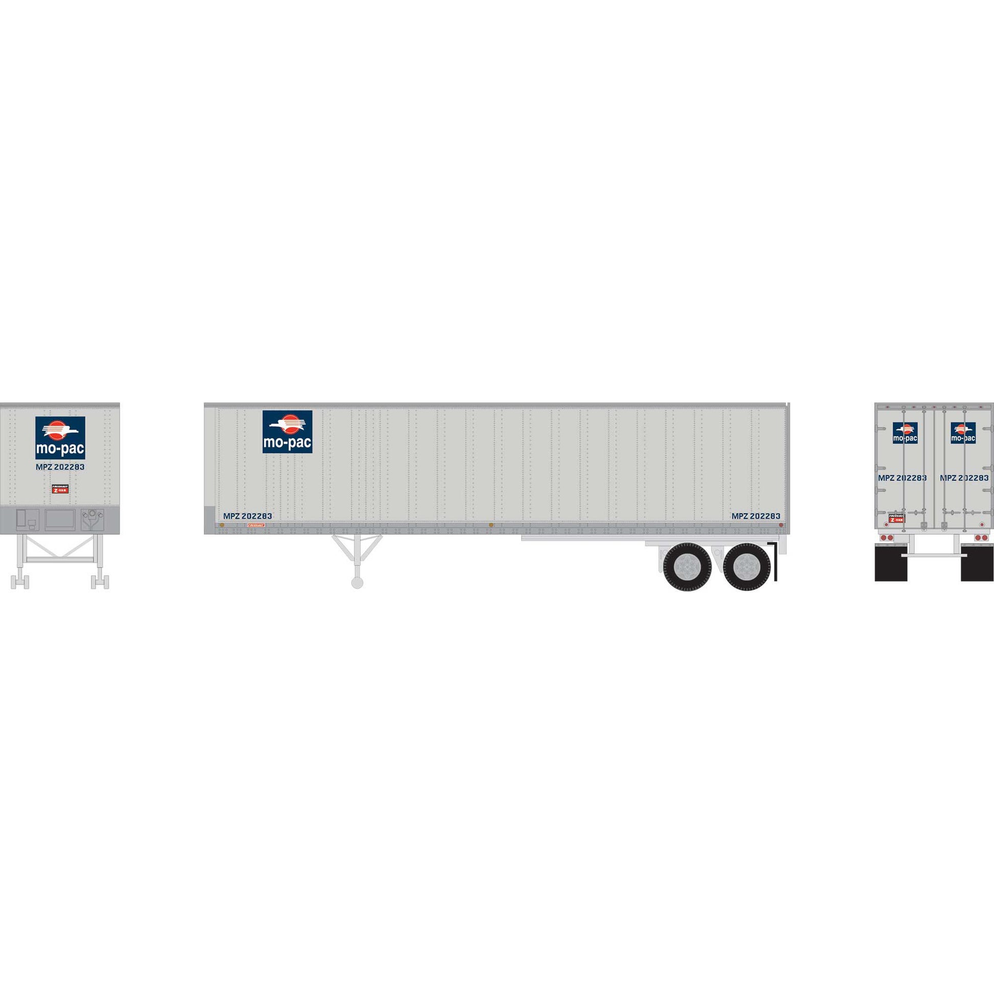 Athearn 5454 N MP/MPZ 40' Fruehauf Trailer #202283