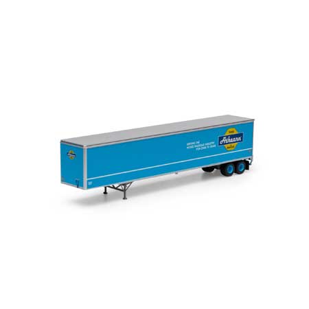 Athearn 72802 HO Blue Athearn 53' Wabash Plate Trailer - RTR