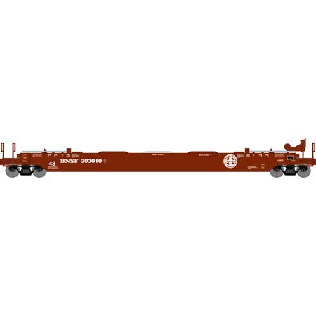Athearn 7430 HO BNSF RTR 48' Husky Stack Well Car #203010