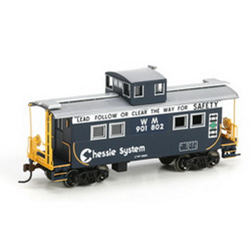 Athearn 74337 HO RTR Eastern 4-Window Caboose, Chessie/WM#901802
