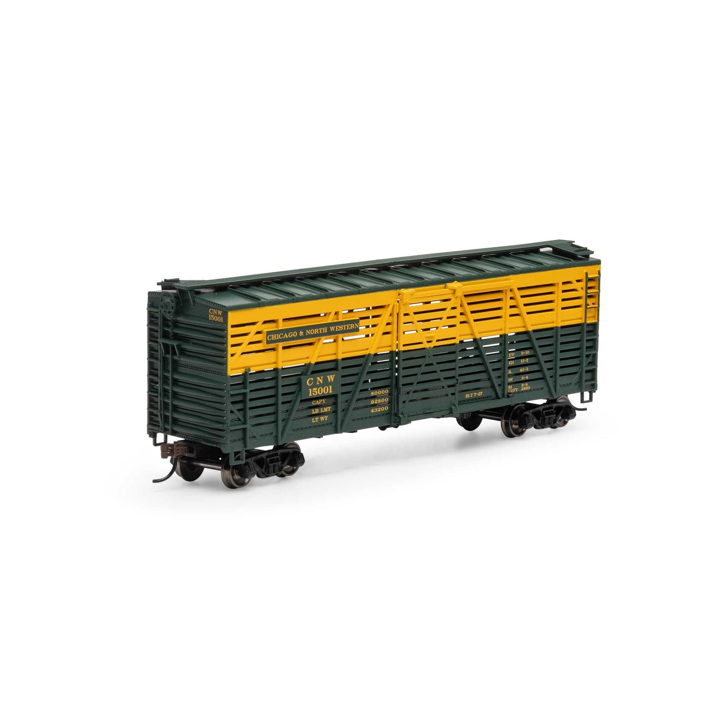 Athearn 75992 HO Chicago & North Western 40' Stock Car #15001