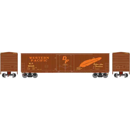 Athearn 76133 HO Western Pacific/Feather 50' Youngstown Plug Door Boxcar #56025