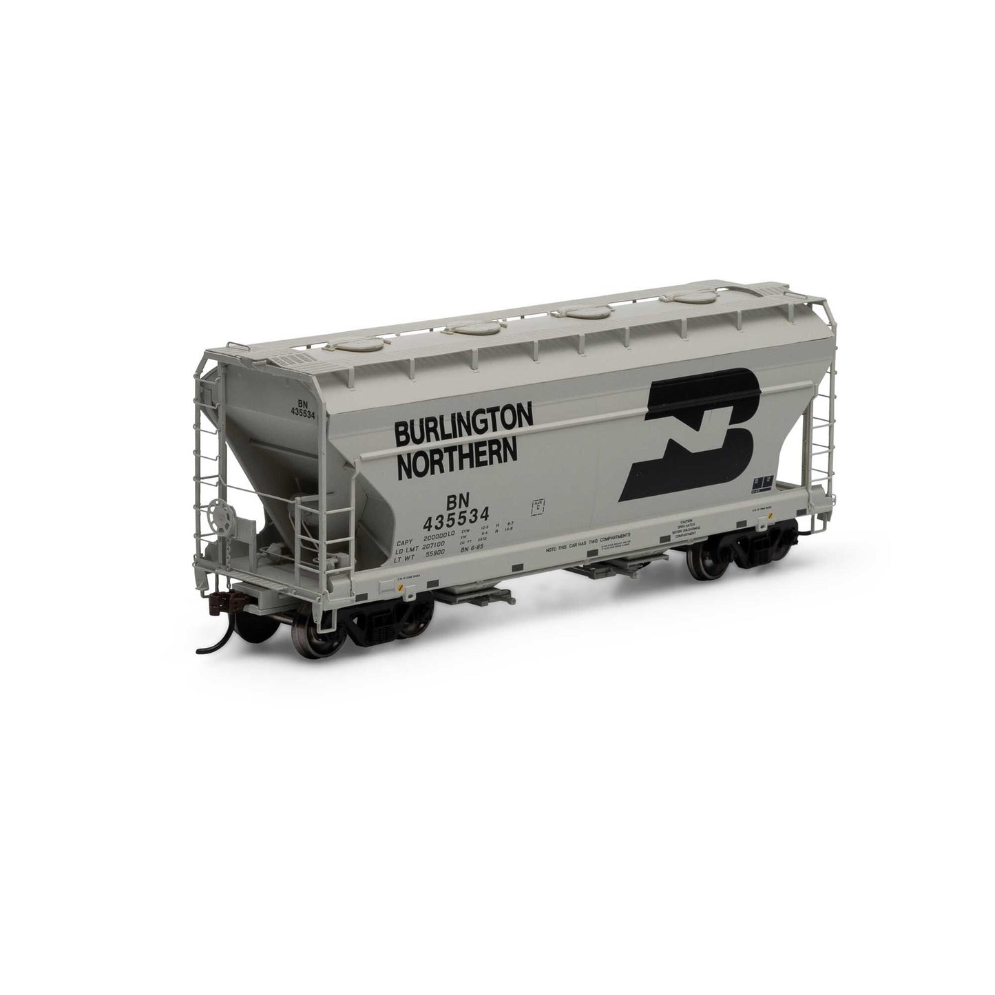Athearn 81059 HO Burlington Northern ACF 2970 Covered Hopper #435534