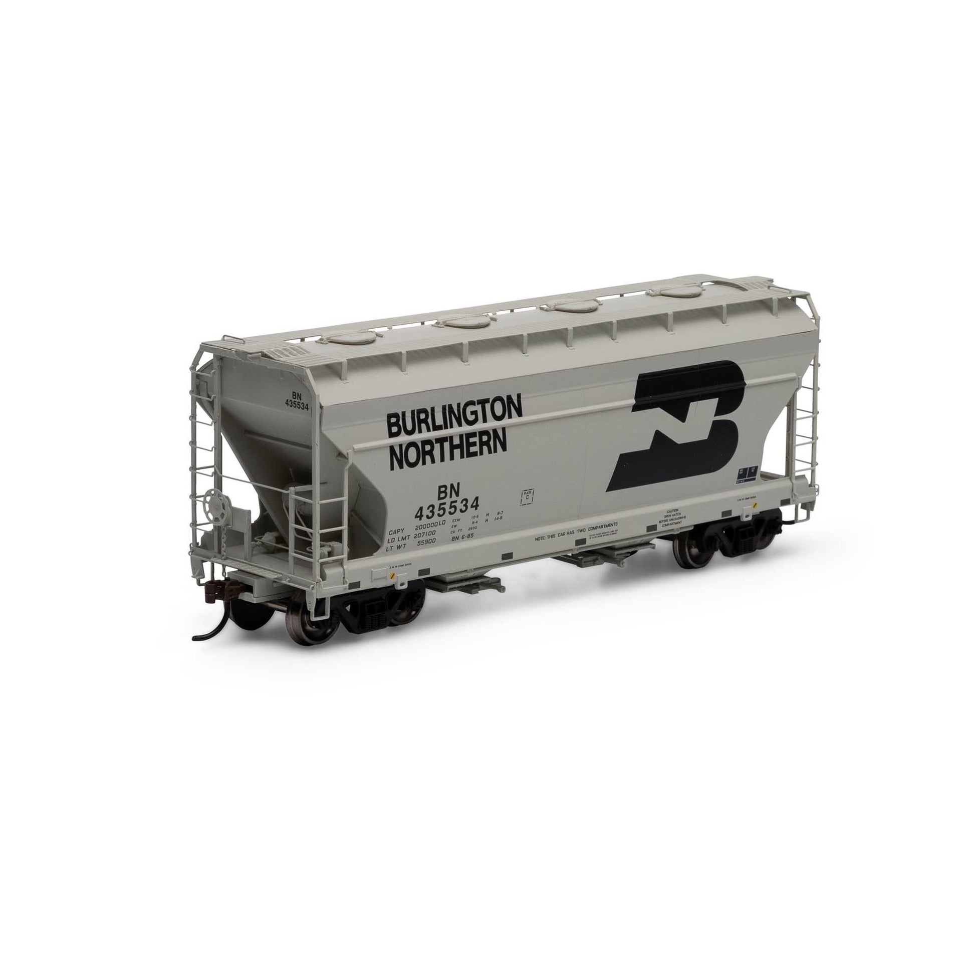 Athearn 81059 HO Burlington Northern ACF 2970 Covered Hopper #435534