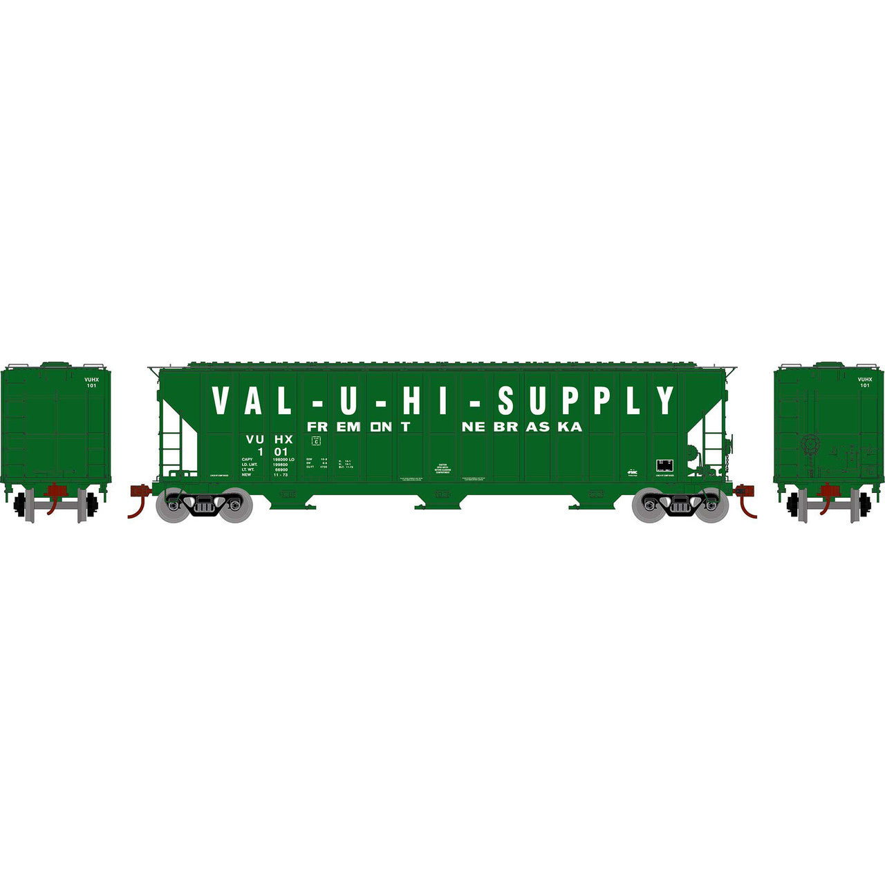 Athearn 81589 HO VUHX RTR FMC 4700 Covered Hopper #101