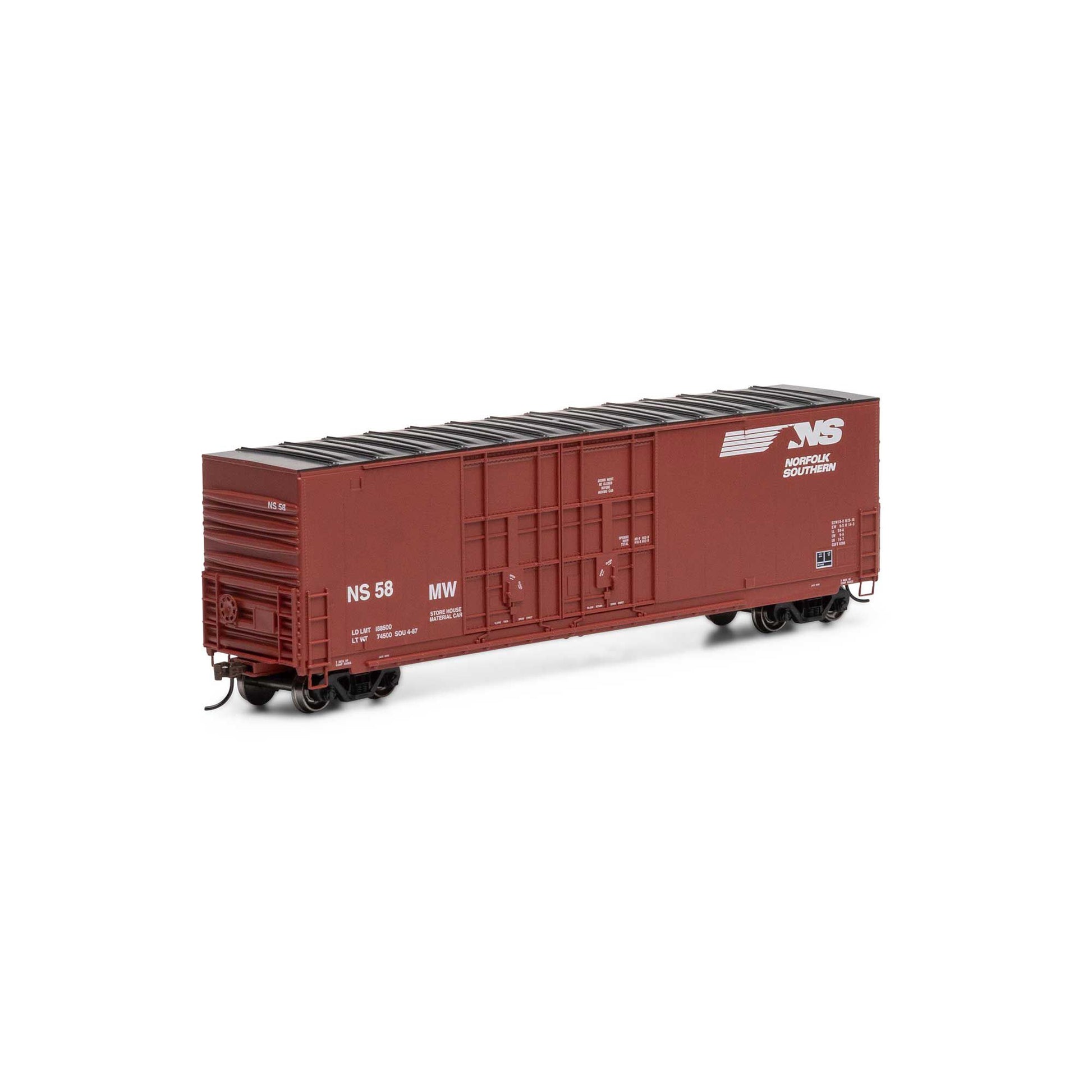 Athearn 88210 HO Noroflk Southern High Cube DD Plug Box Car #58