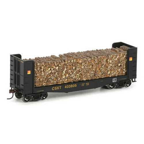 Athearn 91455 HO RTR Pulpwood Flat w/Load, CSX #1