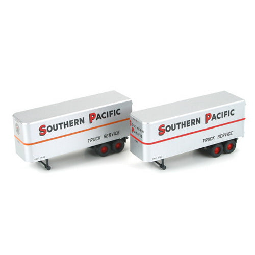 Athearn 92487 HO Ready To Roll Southern Pacific 25' Trailers (Set of 2)
