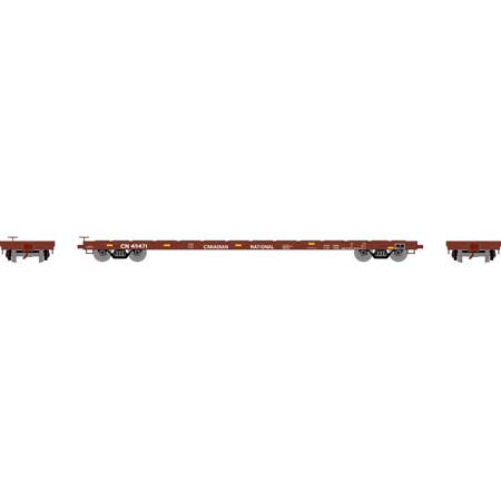 Athearn 97072 HO Canadian National 60' Flat Car RTR #49471