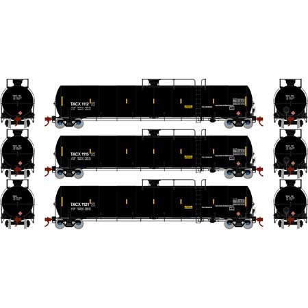 Athearn G25661 HO TACX Late 33,900-Gallon LPG Tank Car (Pack of 3)