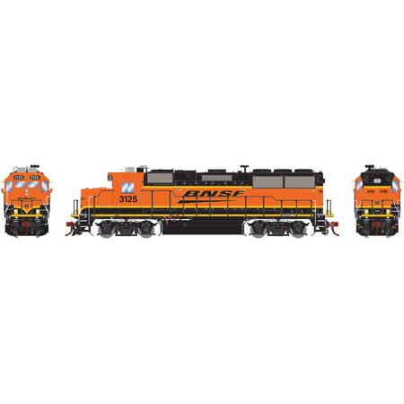 Athearn G65806 HO BNSF GP50 Phase 2 GP25 Diesel Locomotive w/DCC & Sound #3125