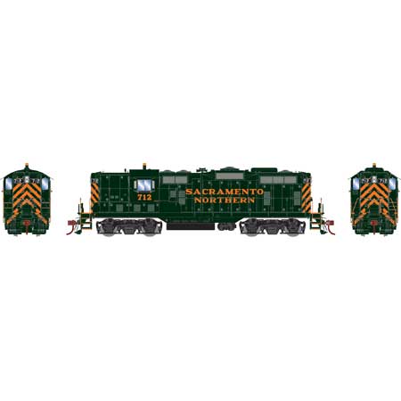 Athearn G82313 HO Sacramento Northern GP7 Diesel Locomotive W/DCC & Sound #712