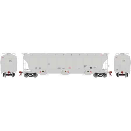 Athearn G89975 HO Trinity 3-Bay Hopper Car - Gray