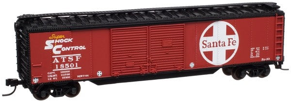 Atlas 36471 N Scale AT&SF 50' Double Door Boxcar #18501