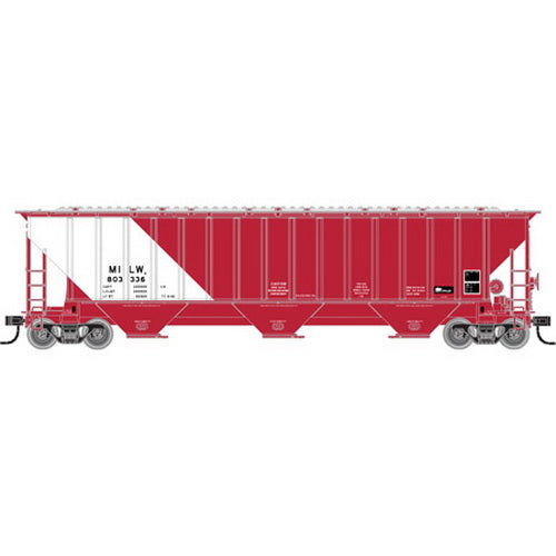 Atlas 20000896 HO Trainman Thrall 4750 Cov Hopper, MILW #803336