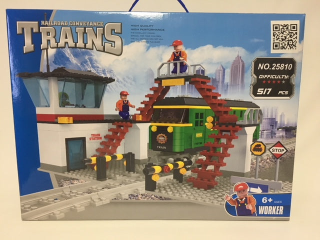 Railway Conveyance Trains 25810 Locomotive with Switch Tower 517 Pieces Puzzle