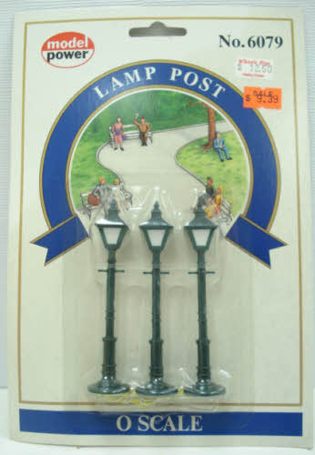 Model Power 6079 O Scale Square Frosted Lamp Posts (Pack of 3)
