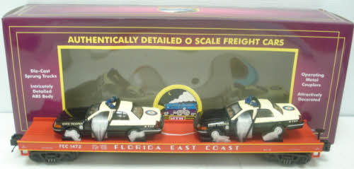 MTH 20-98520 Florida Flat Car with 2 Ford Police Cars