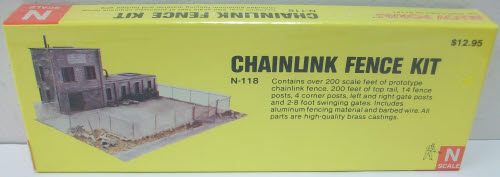 Alloy Forms N-118 N Scale Chainlink Fence Kit