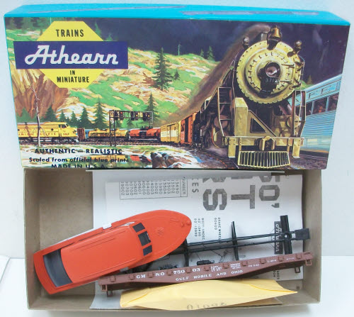 Athearn 1353 HO Gulf, Mobile and Ohio 40' Flat with Boat Kit