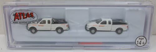 Atlas 2993 N Scale BNSF Ford F-150 Pickup Trucks (2)