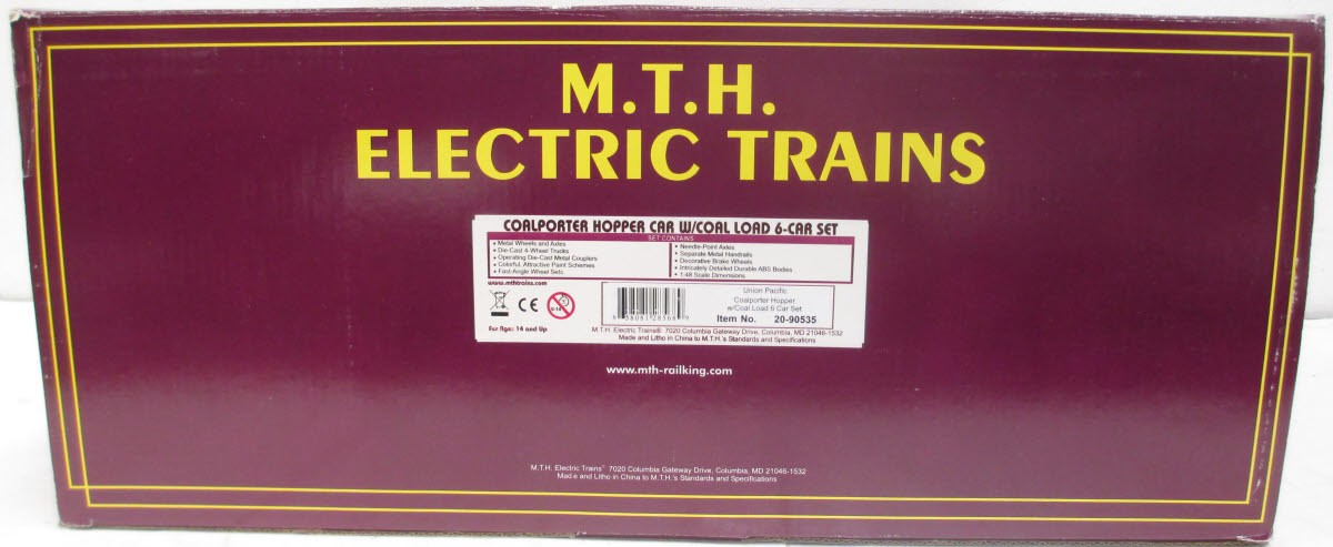 MTH 20-90535 O Gauge Union Pacific Coalporter Hopper 6-Car Set