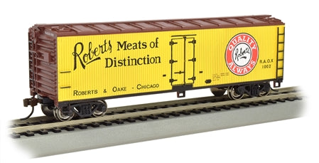 Bachmann 19807 HO Roberts Meats of Distinction 40' Wood-side Refrigerated Boxcar