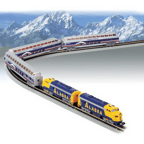 Bachmann 24010 N Scale Alaska McKinley Explorer Diesel Starter Train Set