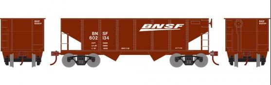 Athearn 29279 HO RTR 34' Ribbed Hopper BNSF #602134