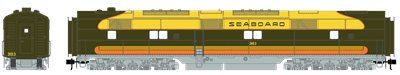 Broadway Limited 3591 N Seaboard Air Line EMD E6 B-Unit Diesel Locomotive #3103