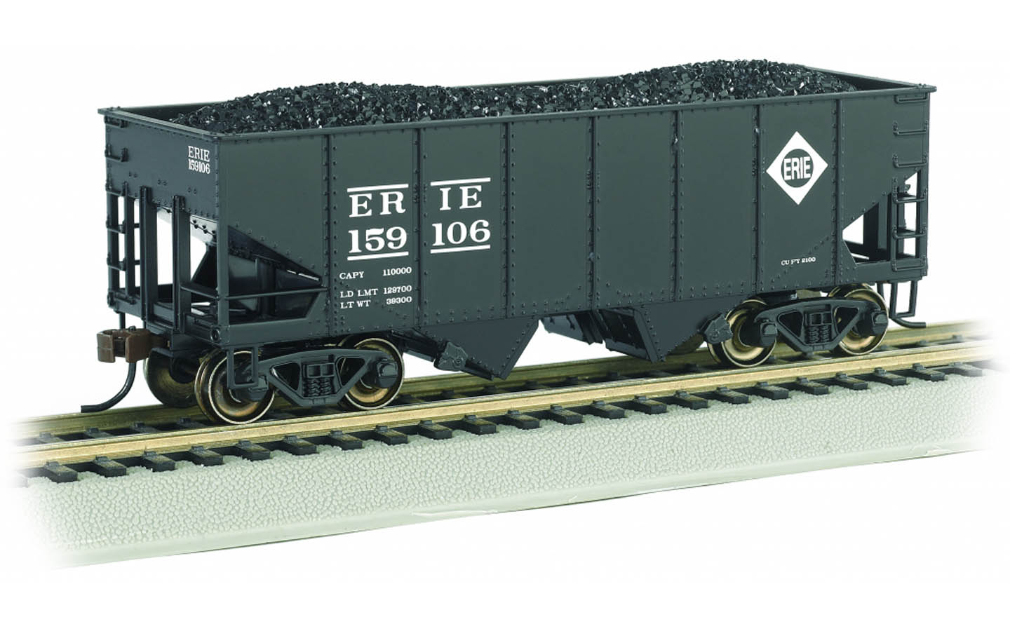 Bachmann 19516 HO Erie 55-Ton 2-Bay USRA Outside Braced Hopper #159106