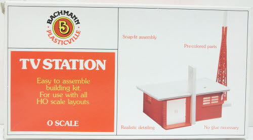 Bachmann 45964 O Plasticville TV Station Classic Snap-Fit Building Kit