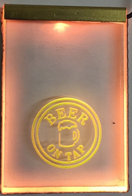 Miniatronics 75-011-01 HO / O Scale Large "Beer on Tap" Neon-Like Sign