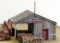 Model Tech Studios S0175 HO Firewood Company Office & Storage Shed Kit/Scene