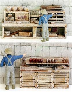Model Tech Studios D1172P N Scale Old Time Workbenches