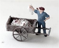 Model Tech Studios OD2242 O Scale Old Wooden Fish Carts With Fish