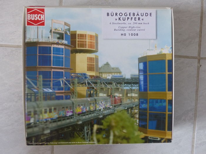 Busch 1008 HO Copper High Rise Building Kit – Trainz