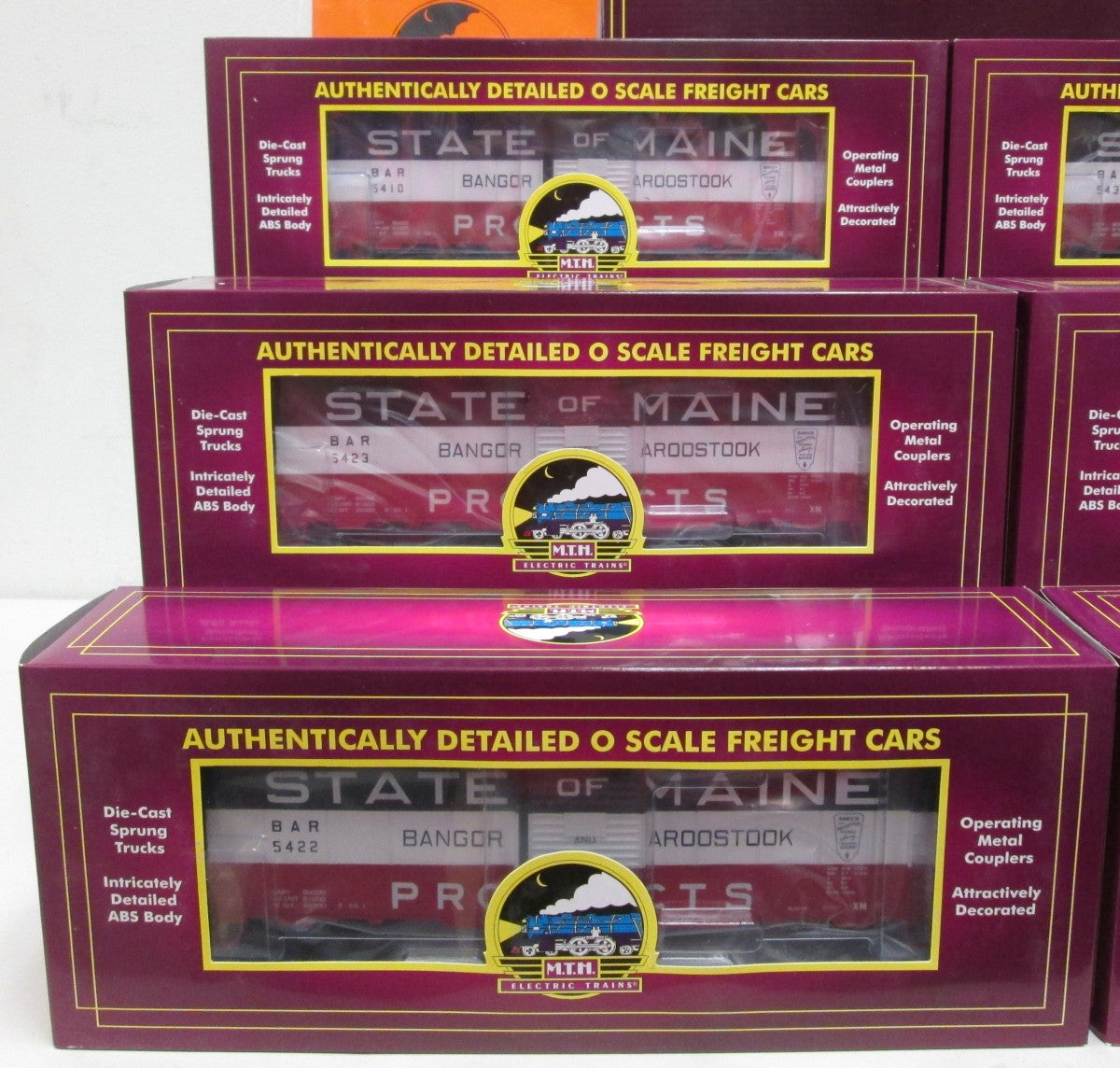 MTH 20-90630 State of Maine 40' AAR O Gauge Freight Car Set