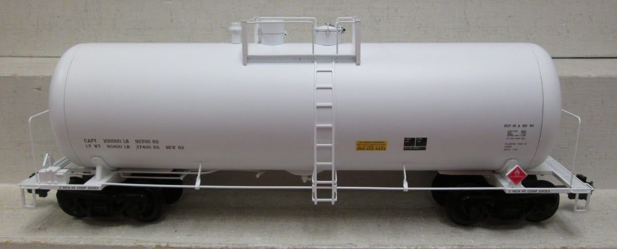 USA Trains R15251 Undecorated White 42' Tank Car - Metal Wheels
