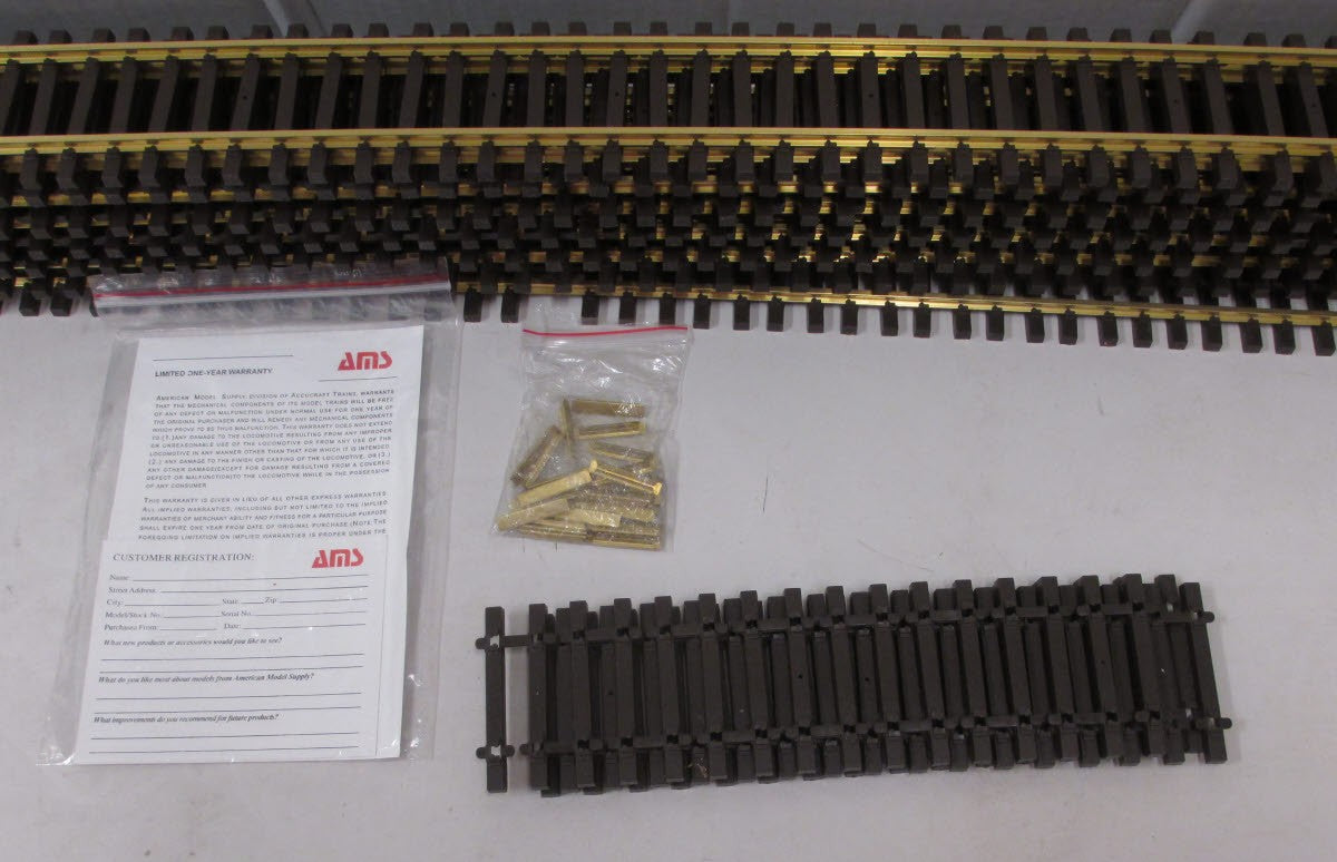 Accucraft AM39-101 1 Gauge 5 ft. Brass Code 250 Flex Track (Pack of 12)