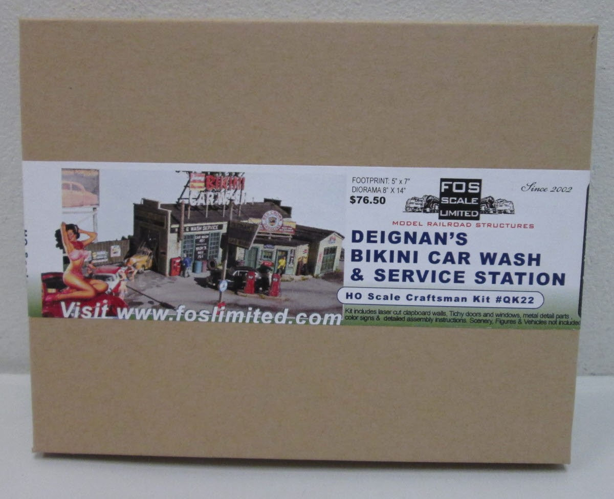 FOS Scale Limited QK22 HO Deignan's Bikini Car Wash & Service Station Kit